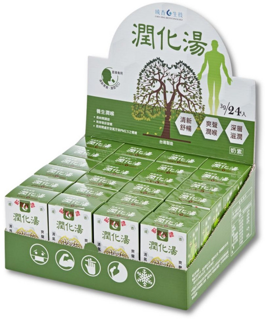 成杏生技 潤化湯 養生潤喉, 108g, 6個