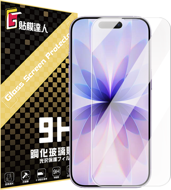 貼膜達人 透明滿版玻璃貼 螢幕保護貼 9H硬度防刮 高清透光 滿版全覆蓋, 1個