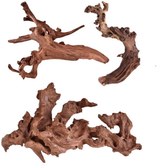 그린스하비 어항 파충류 도마뱀 그루터기 유목 세트, 3개