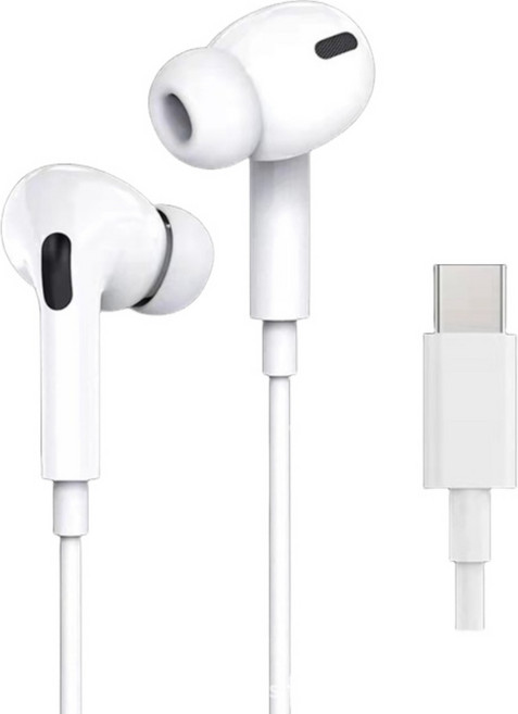 Type C 線控耳機 內建DAC晶片 適用於三星 iPhone iPad OPPO 小米 Vivo 各類手機, 白色, 第三代Type C耳機