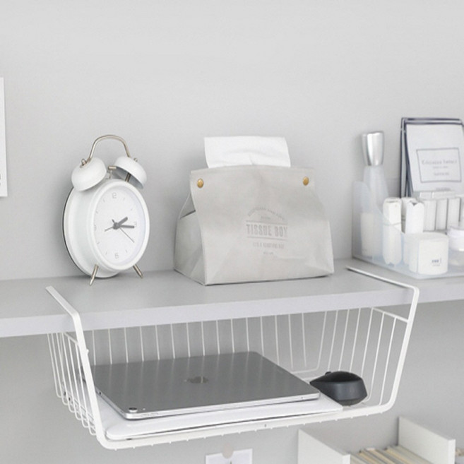 마루브리즈 무타공 옷장 주방 행잉 걸이식 수납선반, 소형