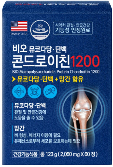 디비바이오 비오 뮤코다당단백 콘드로이친 1200, 1개, 60정
