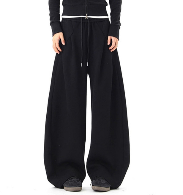 남성 벌룬핏 사이드핀턱 와이드트레이닝팬츠 탄탄한원단