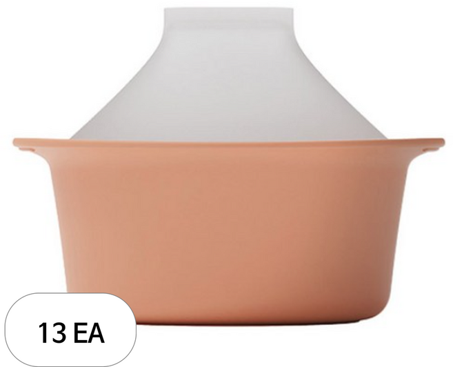 모윰 실리콘 이유식 타진 찜기 Large, 13개, 테라코타