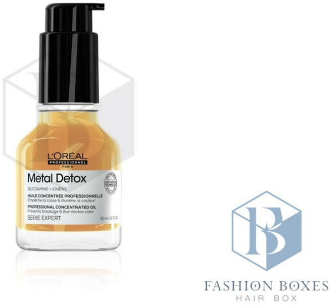 L'ORÉAL PROFESSIONNEL Metal Detox 吸金喚彩護髮油, 1個, 吸金喚彩抗躁護髮油(免沖洗)-50ml, 50ml