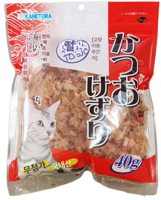 고양이가쓰오부시 6개묶음 가쓰 40g 생선 가다랑어가쓰오부시 고양이, 1개, 1L, 1팩