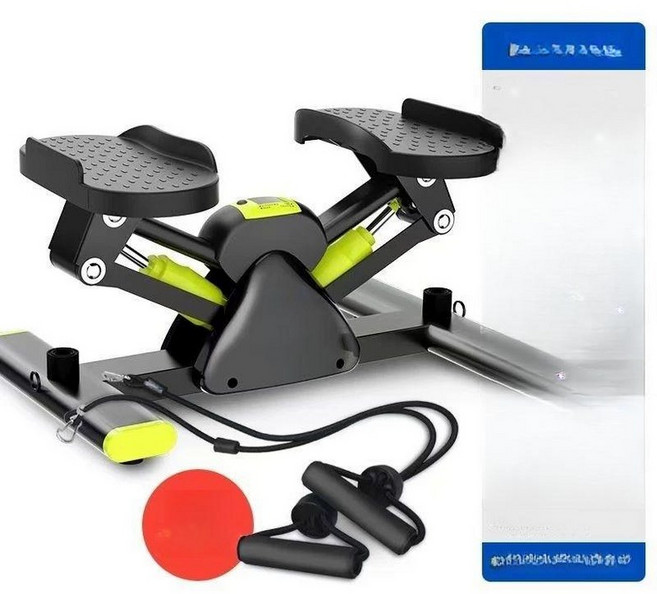 사이드스텝퍼 제자리 좌우 운동 실내 가정용 스템퍼, 블랙그린 V자형 좌우 페달