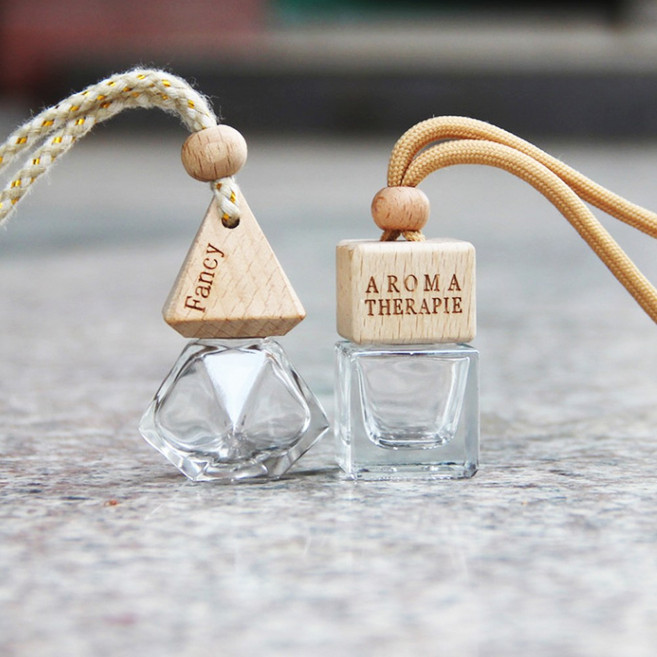 걸이형 차량용 방향제 투명용기 자동차 디퓨저 향수병 오일병 공병, A형) 사각형 향수용기