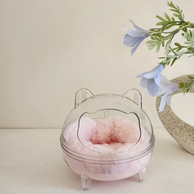 파충류 도마뱀 고양이 둥글고 귀여운 동물 모양 은신처 중 대