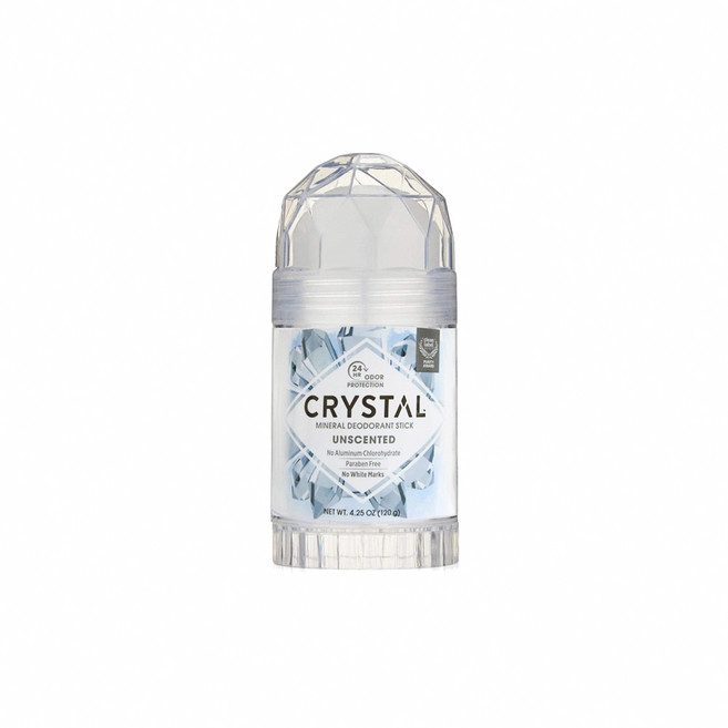 美國CRYSTAL 長效淨味礦物鹽身體固體除臭棒-無香款120g/大條, 1個, 120g