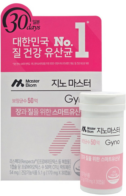 마스터바이옴 지노 마스터, 30정, 170mg/1캡슐, 1개