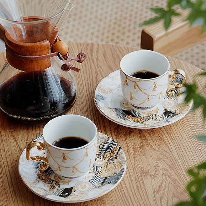 빈티지 럭셔리 터키 커피잔 선물세트 예쁜 찻잔, 1개, 사진색 F