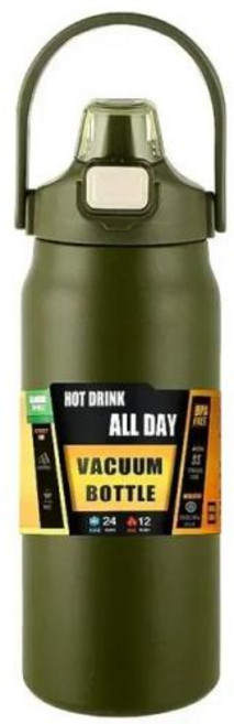 휴대용 304 스테인레스 스틸 보온 머그잔 텀블러 진공 플라스크 차갑고 뜨거운 스포츠 물병 빨대 포함 야외 보온병, 1개, 2) 800ml  green