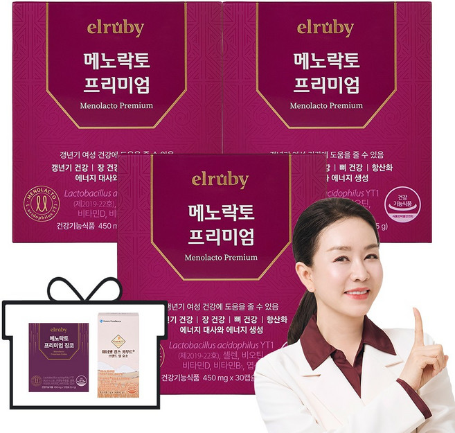 [휴온스N 공식] 메노락토 프리미엄 갱년기 유산균 yt1 1개월분, 30정, 3박스