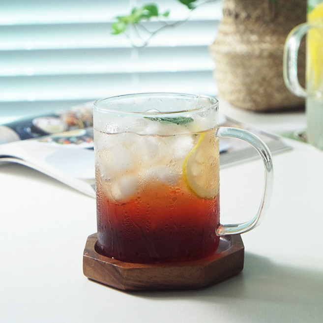 마카 항아리 내열 유리 머그컵 대 550ml, 1개