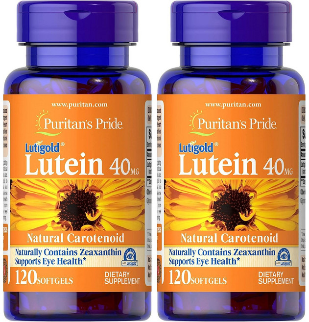 Puritan's Pride 제아잔틴 루테인 40mg 120소프트겔 x2팩, 120정, 2개