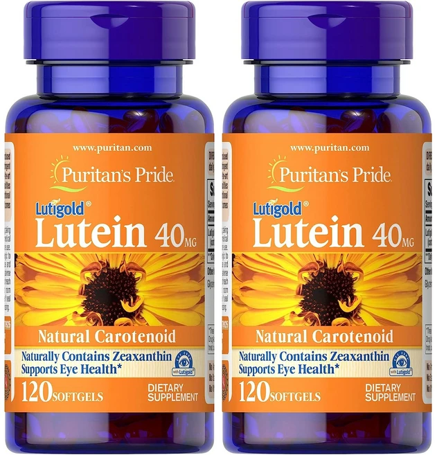 Puritan's Pride 제아잔틴 루테인 40mg 120소프트겔 x2팩, 120정, 2개 - 쿠팡