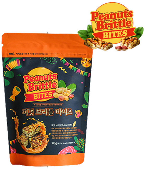 [간식팩토리]피넛 브리틀 바이츠 70g