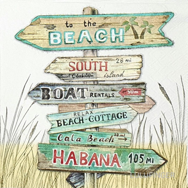 [룰루핑거] Ambiente 13313060 Road Signs Sand, 없음