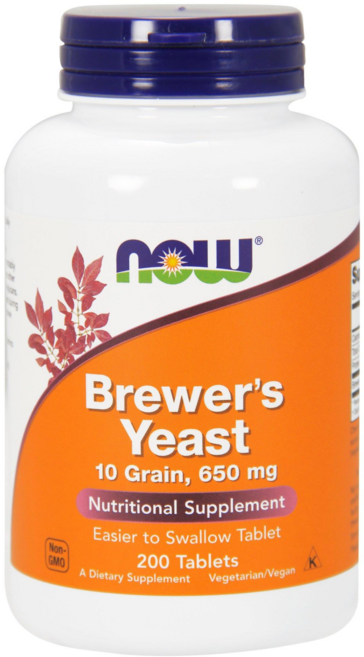 NOW Foods 啤酒酵母錠 650mg, 200顆, 1罐