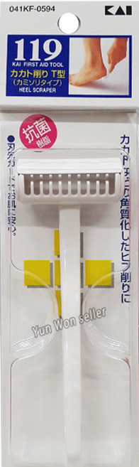 일본 카이 119발칼 발뒤꿈치 굳은살 제거 119발면도기 6P, 1개입, 6개