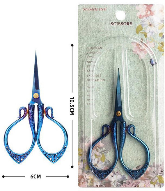 재단사 수제 가위 스테인리스 스틸 아연 합금 클래식 레트로 재봉 클리퍼 종이 절단 스레드 트리밍 헤드, 1개