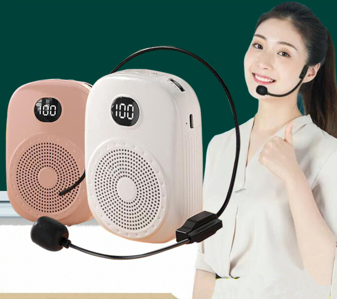 擴音機 大聲公 擴音器 教學麥克風 小蜜蜂 收音機 音箱 喊話器 錄音機 導遊 mp3, 白色, 1個, 1