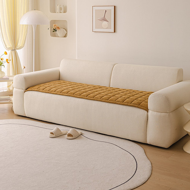 셰닐 소파 시트 퀼팅 패턴 방얼룩 방긁힘 3인용 사계절 사용 가능