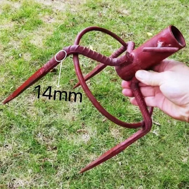 노브몰 야외용 삼각형 파라솔 고정 지지대 낚시 우산 거치대 빨강-강화 삼각대 14cm