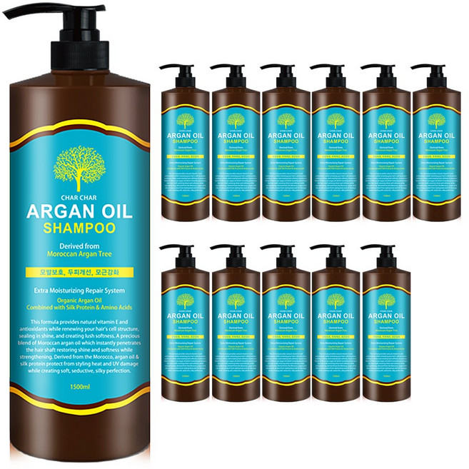 샤샤 아르간 오일 샴푸, 1.5L, 12개