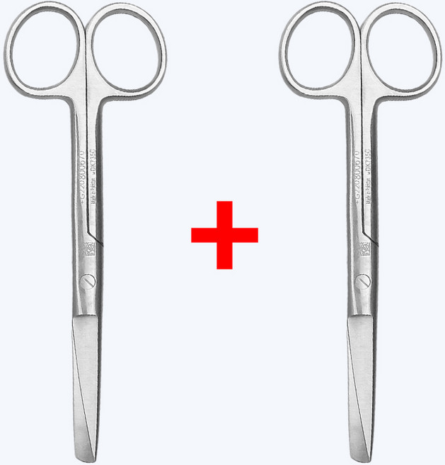 시저 가위 14cm 2P 모음 간호사 의료 겸자 일자형 병원 실습용 의료용