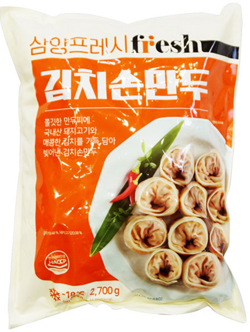 삼양 김치 손만두, 2.7kg, 1개