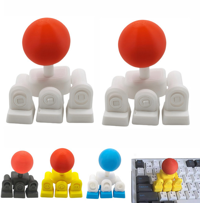 키보드조이스틱 오락실조이스틱 컨트롤러, 레드 화이트, 2개, Zeekr