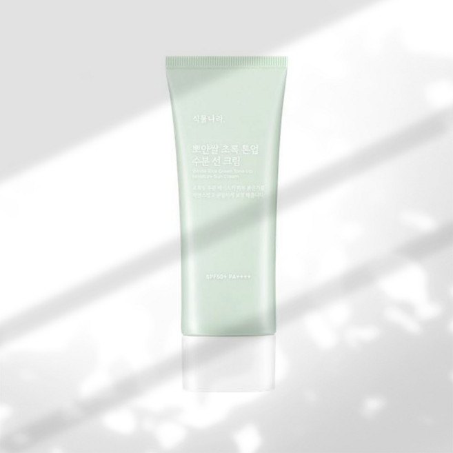 식물나라 뽀얀쌀 초록 톤업 수분 선 크림, 1개, 100ml