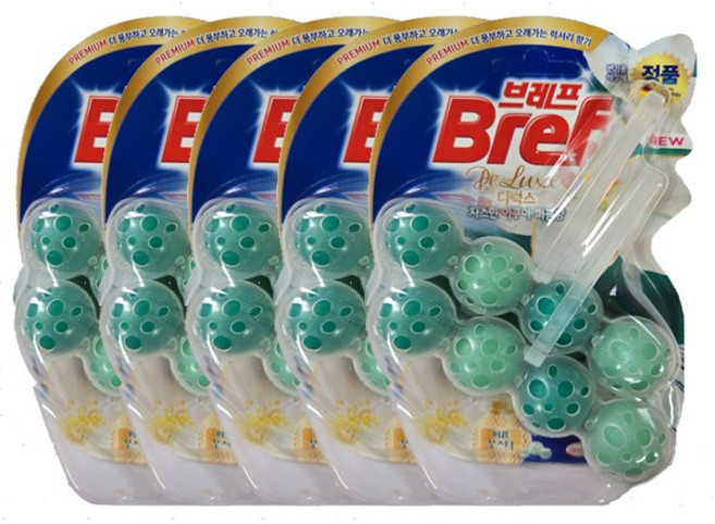 브레프 디럭스 자스민 아쿠아 퍼퓸 변기세정제, 50g, 10개