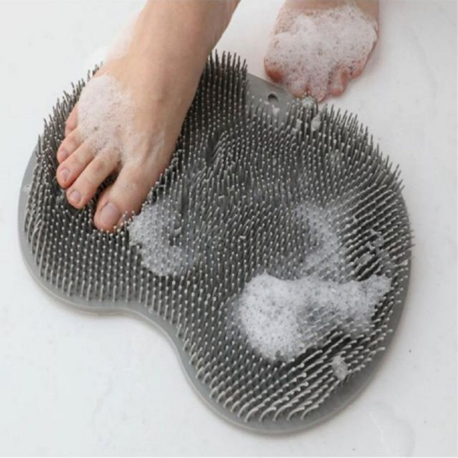 풋브러쉬 발 세척 실리콘, 1개, 그레이, 1개입