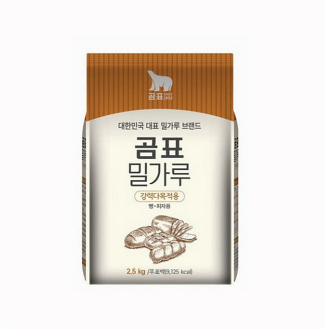 강력 대한제분 곰표 2.5 밀가루 KG 6EA, 2.5kg, 6개