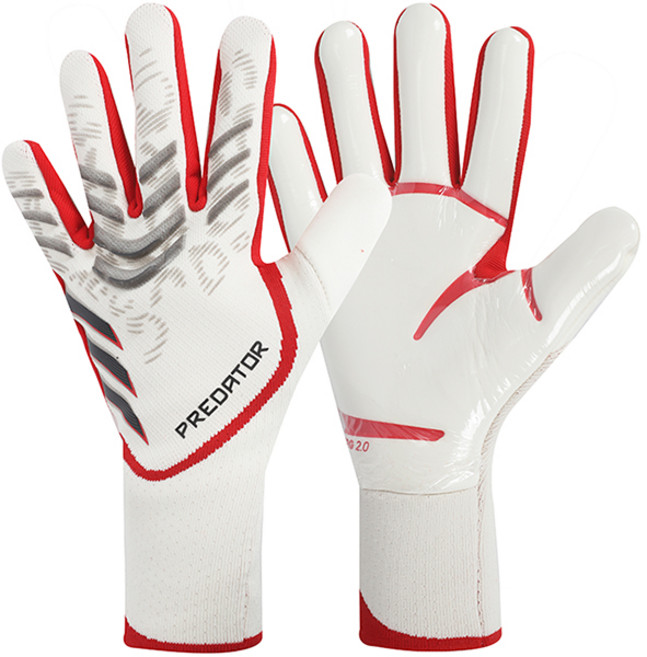 아디다스 축구 풋살 Predator 키퍼 장갑 GL 프로 화이트-레드-그레이 3S, 상세설명참조, 1개