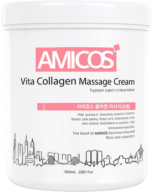 AWC 아미코스 비타 콜라겐마사지크림 대용량 1000ml, 1개