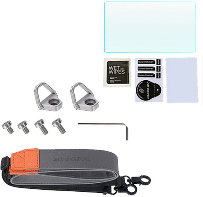 써니라이프 dji 미니5프로 컴포터블 넥스트랩+액정보호 강화유리 필름 패키지 드론 악세사리, 1세트, 컴포터블 스트랩+필름 1매