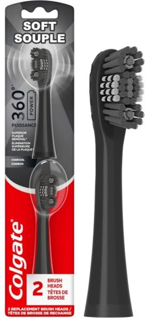콜게이트 360 진동 딥 클린 배터리 작동 칫솔 팩 AAA 1개 포함 일회용 전동 칫솔 구강 전체 청결 2팩, Black, 2 Soft Refills - 쿠팡