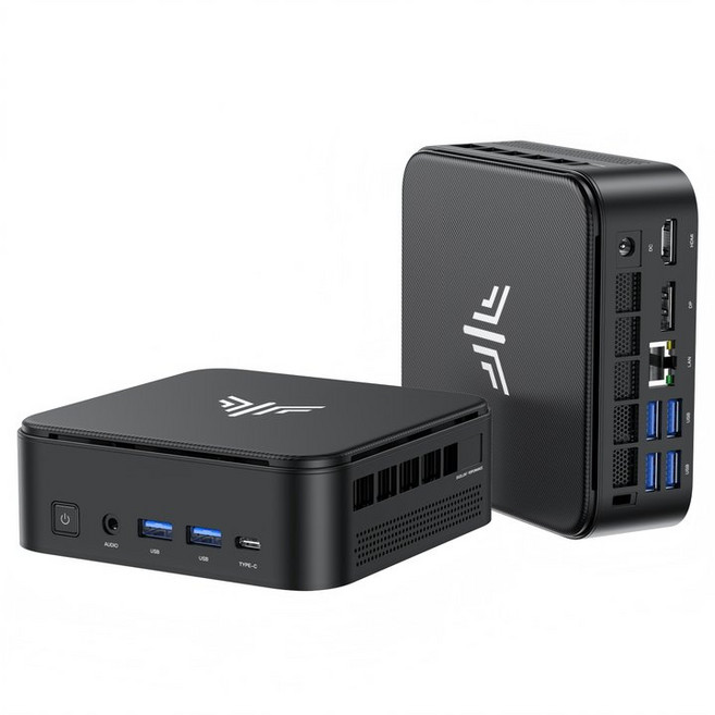 NIPOGI 가정용 미니 PC / AMD 라이젠5 7430U CPU 6코어 / 12스레드 최대 4.3GHz / WiFi6+블투5.2 초소형 게이밍 컴퓨터, E3B, WIN11 Pro, 512GB, 32GB, 블랙