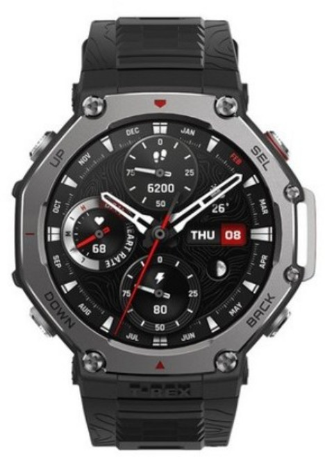 어메이즈핏 스마트워치 T-REX 3, Onyx, 48mm, GPS + 블루투스