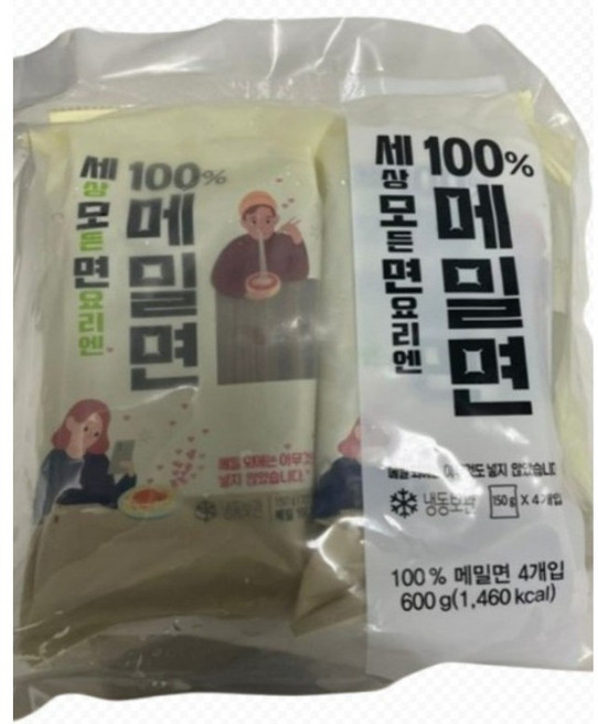 [올리] 간편하게먹을수있는 100%메밀면(4입번들) 냉면이나소바 국수 쫄깃쫄깃, 1개, 600g