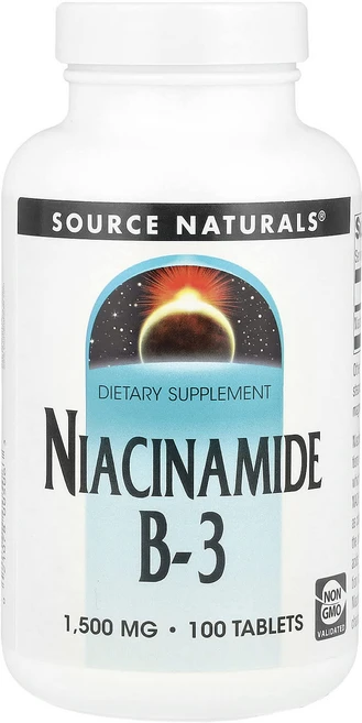 건강챙기세요 Source Naturals 나이아신아마이드 B-3 1500mg 100정 백살까지오래오래, SourceNaturals나이아신아마이드B31500mg, 1개 - 쿠팡