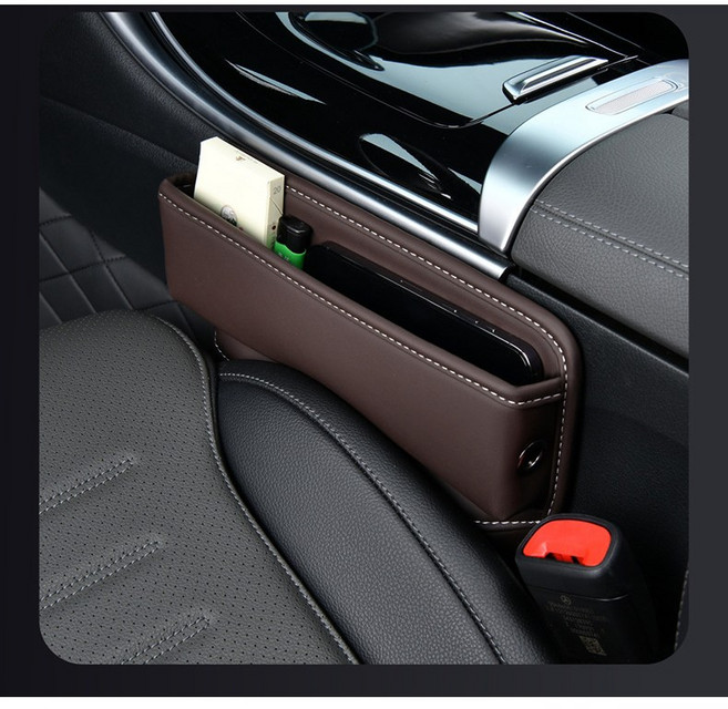 고고스 나파가죽 bmw틈새쿠션 사이드포켓 카시트 수납 정리 셀토스 쏘렌토 싼타페, 2개, 커피