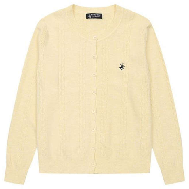 비버리힐스폴로클럽 여성 간절기 리프 패턴 니트 가디건 TK103