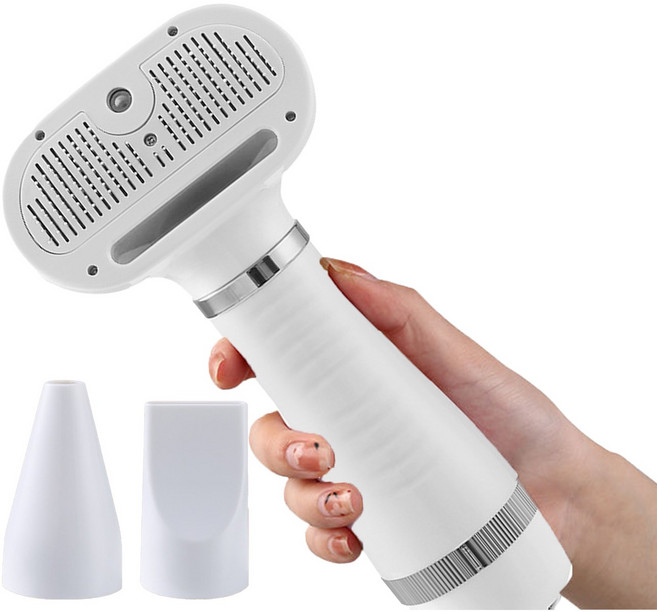 애견 드라이기 기모 일체형 저소음 강아지 털 드라이 빗 목욕 털 건조 고양이 드라이기, 은색, 1세트, 0624