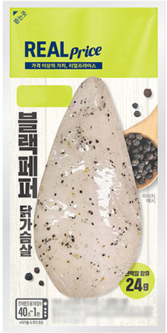 리얼프라이스 블랙페퍼 닭가슴살 100g x 24개