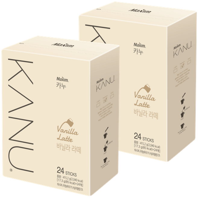 카누 바닐라 라떼 24T, 17.3g, 2개, 24개